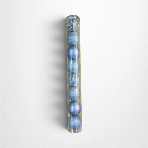 Arctic Blue Shatterproof Baubles - 6cm - Pack of 8