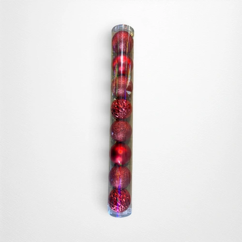 Red Shatterproof Baubles - 6cm - Pack of 8