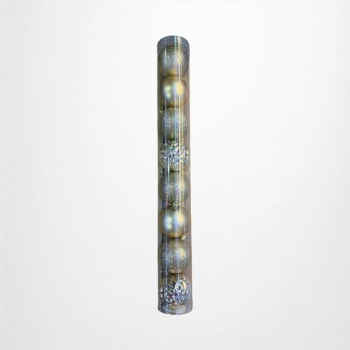 Gold Shatterproof Baubles - 6cm - Pack of 8