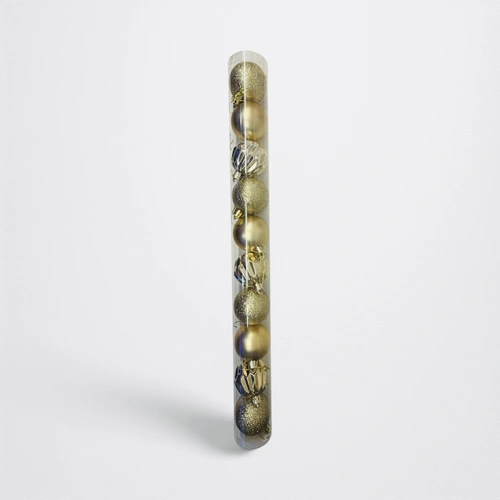 Gold Shatterproof Baubles - 5cm - Pack of 10