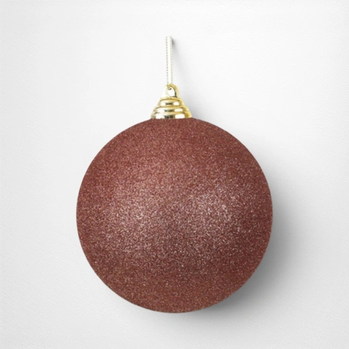 Rose Glitter Shatterproof Bauble - 14cm