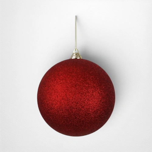 Red Glitter Shatterproof Bauble - 14cm