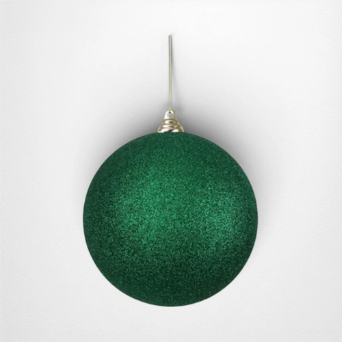 Green Glitter Shatterproof Bauble - 14cm