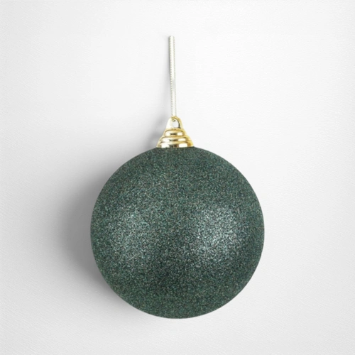 Green Glitter Shatterproof Bauble - 12cm
