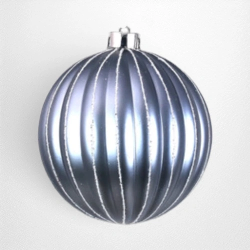 Glacier Blue & Silver Bauble (A) - 12cm