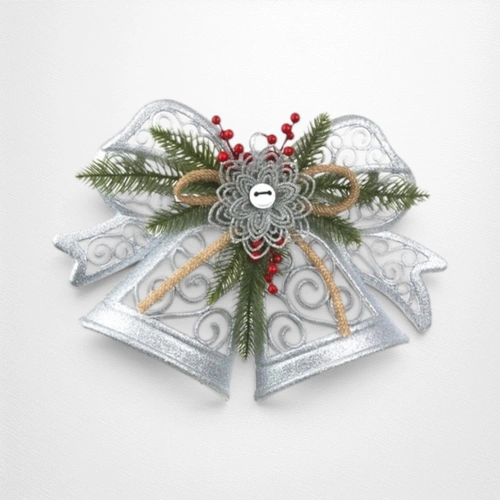 36cm Silver Christmas Bells