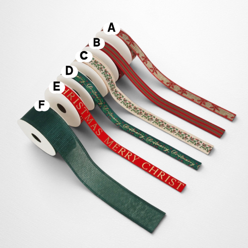 5m Mulled & Merry Christmas Ribbon F