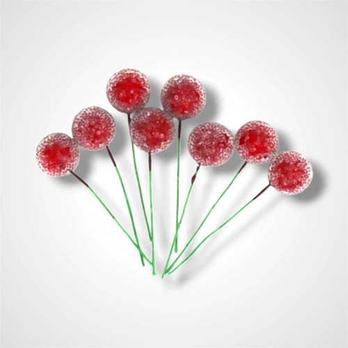 Sugar Coated Berry Pick - 2cm - Pack of 8