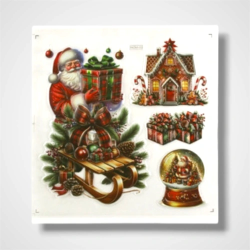 Red Christmas Room Decor Sticker C