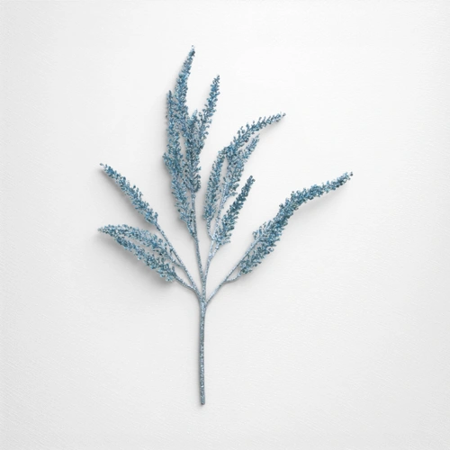 65cm Arctic Blue Glitter Stem