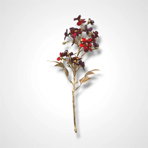 46cm Mini Burgundy Magnolia Stem