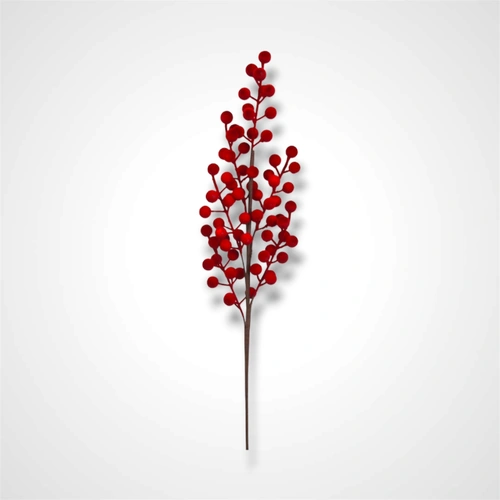 60cm Flocked Red Berry Pick