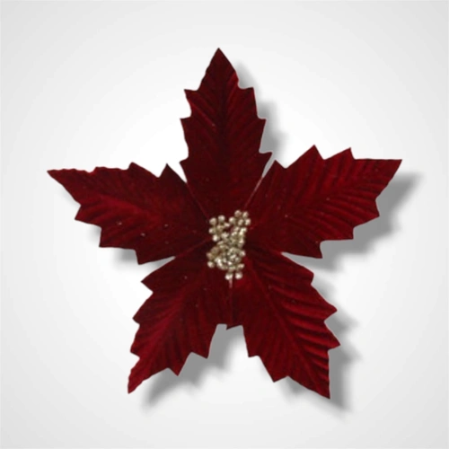 25cm Burgundy Poinsettia 