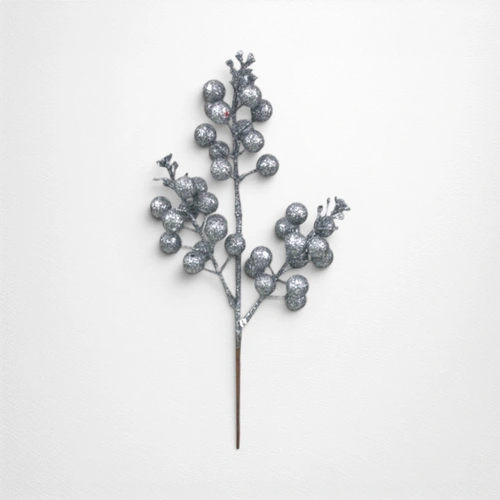 32cm Gunmetal Glitter Berry Pick