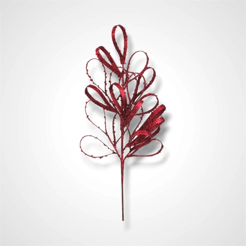 61cm Cherry Red Curly Stem