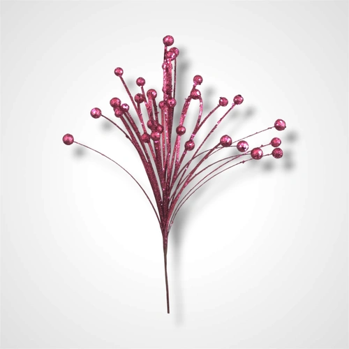 Rose Pink Glitter Ball Spray - 41cm