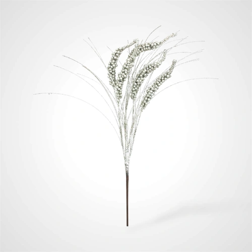 Platinum Glitter Amaranthus Stem - 57cm