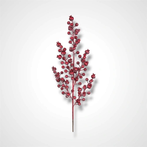 Cherry Red Berry Stem - 75cm