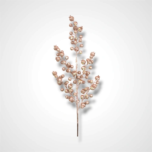 Rose Gold Berry Stem - 75cm