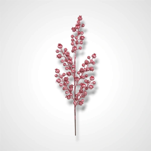 Rose Pink Berry Stem - 75cm