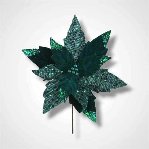 33cm Emerald Green Poinsettia B