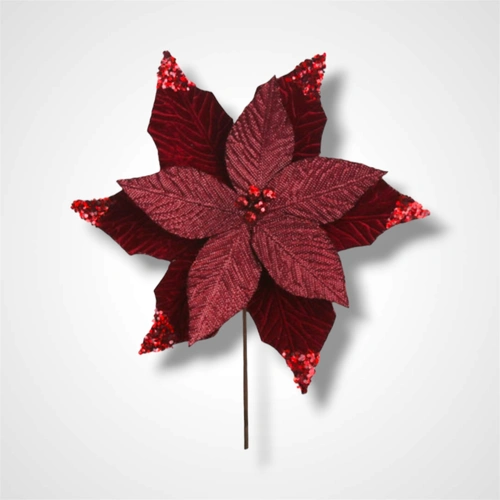 Burgundy Poinsettia A - 33cm