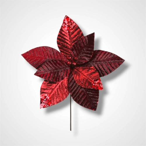Burgundy Poinsettia B - 33cm