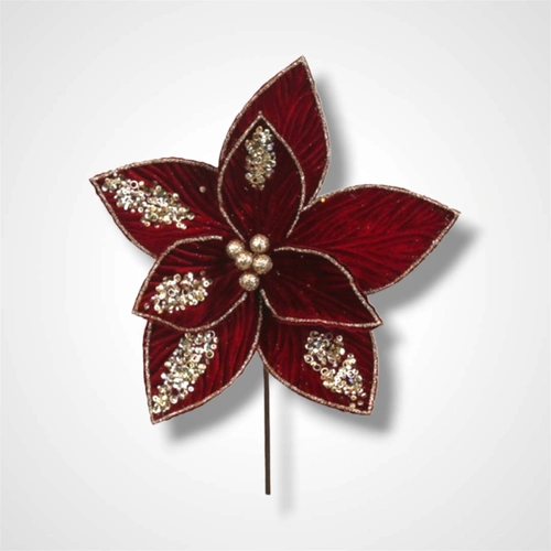 Burgundy Poinsettia D- 33cm