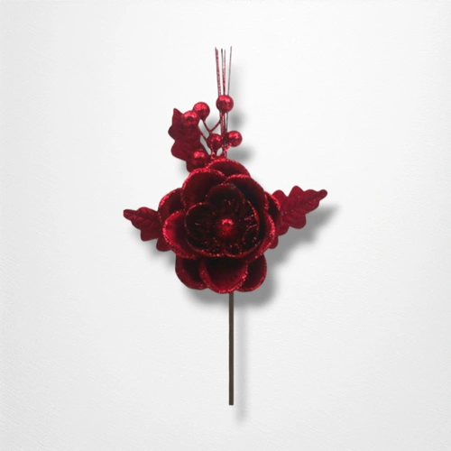 10cm Burgundy Magnolia Stem C