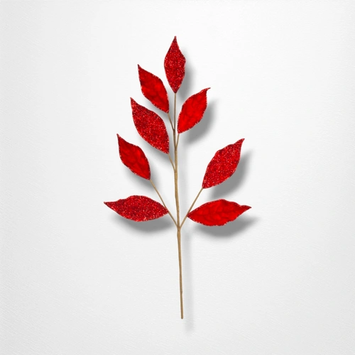 74cm Red Velvet Leaf Stem