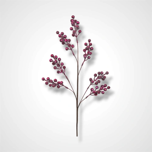 Plum Pink Berry Stem - 66cm