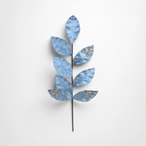75cm Cerulean Velvet Leaf Stem