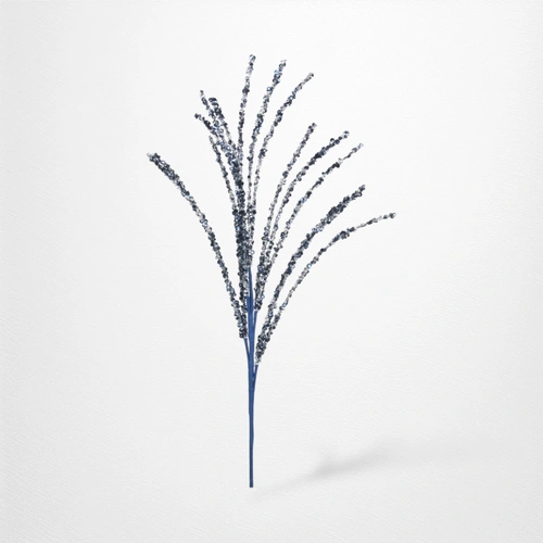 73cm Midnight Blue Glitter Spray Stem