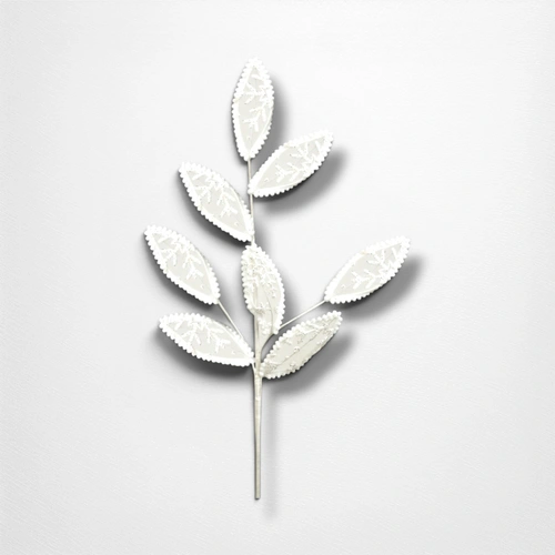 70cm White Lace Leaf