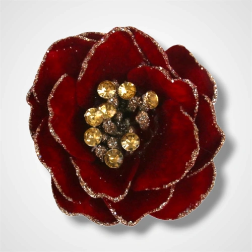 Cherry Red Mini Magnolia w/Clip - 12cm