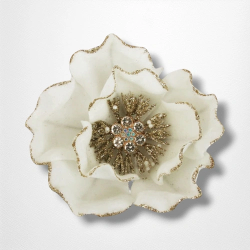 14cm Ivory Magnolia w/Clip B