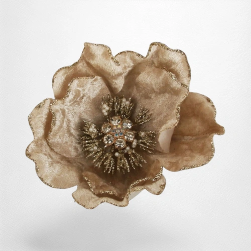 14cm Champagne Magnolia w/Clip B