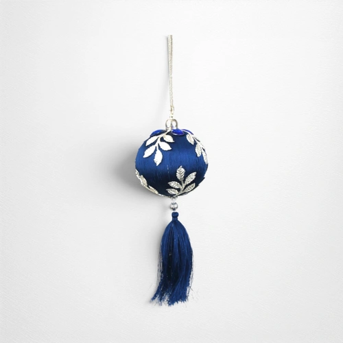Navy Blue Bauble w/Tassel - 8cm