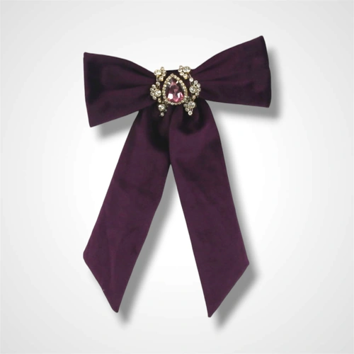 Pink Purple Velvet Bow