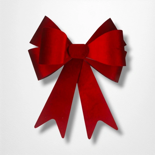 Double Layered Red Velvet Bow
