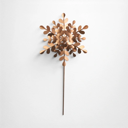 Rose Gold Metal Snowflake Tree Topper
