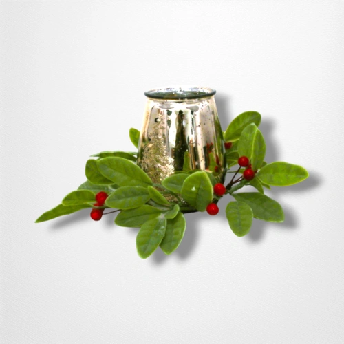 25cm Gold Mercury Finish Hurricane Candle A