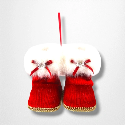 Hanging Baby Santa Boots - 7cm