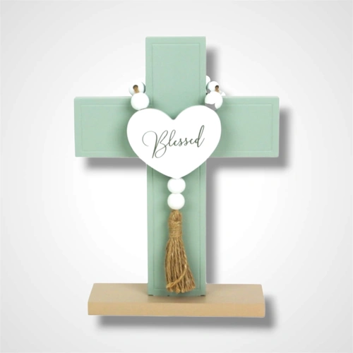 Crucifix Green B - 17cm x 23.5cm