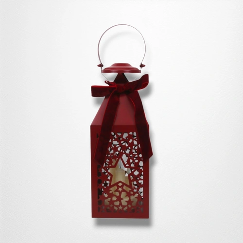 33.5cm Burgundy Lantern A