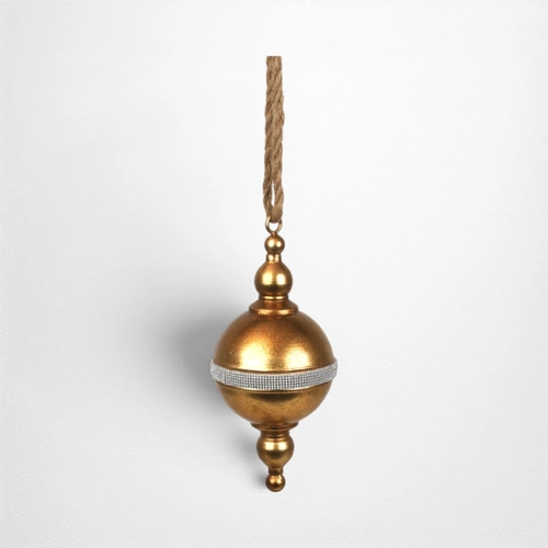 Antique Gold Metal Bell w/Diamonte Detail