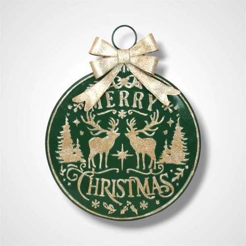 Metal Christmas Wall Plaque