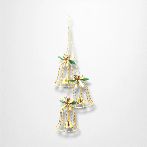 3 Metal Gold Silhouette Bells