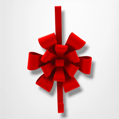 Red Flocked Wreath Hanger