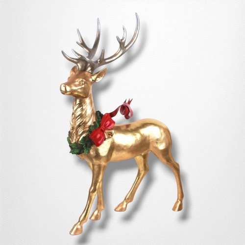 Resin Gold Reindeer